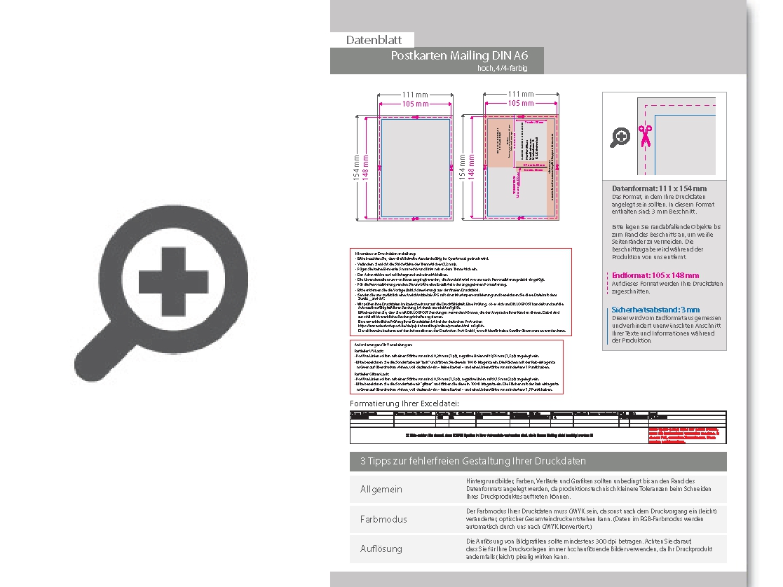 Product Bild postkarten-mailing_din_a6_(10_5_cm_x_14_8_cm)_mit_mattfolie_kaschiert
