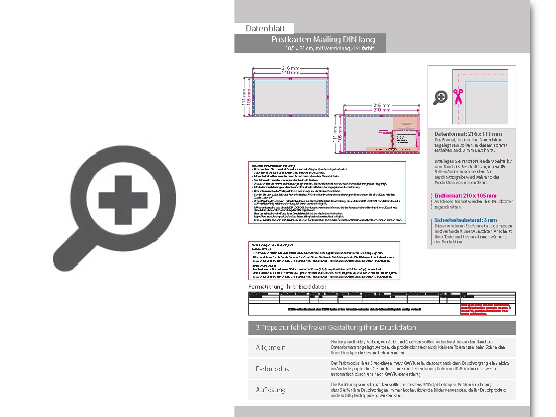 Product Bild postkarten-mailing_din_lang_quer_(21_0_cm_x_10_5_cm)_mit_hei__folienpr__gung_silber